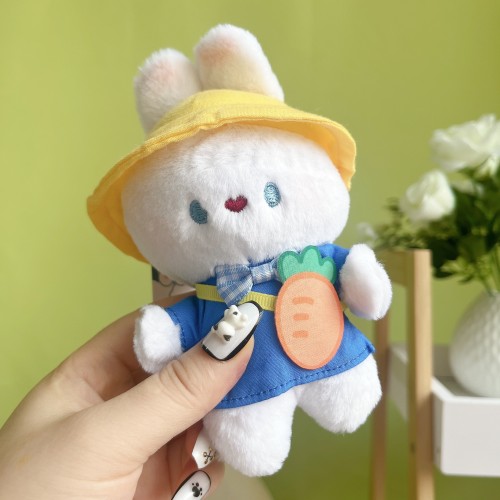 Heshun Gifts Little White Bunny Stuffed Plush Doll Easter Rabbit  Key Chain
