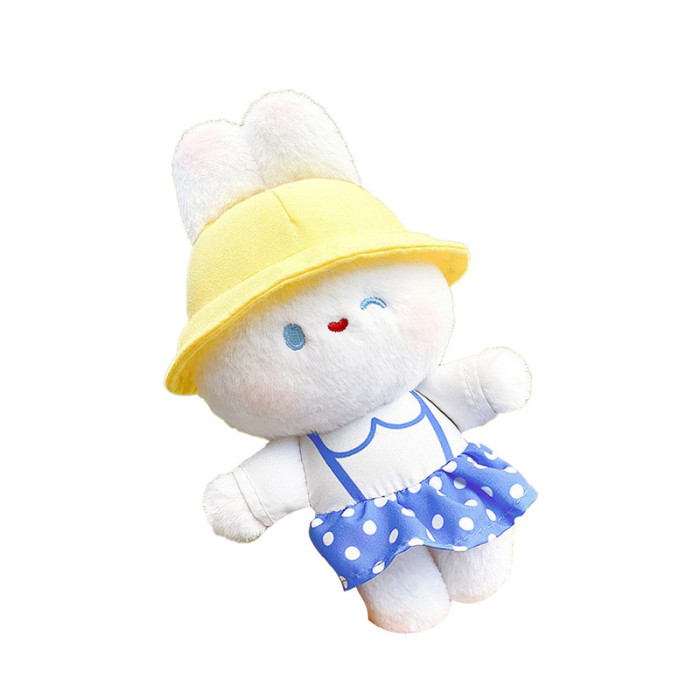Heshun Gifts Little White Bunny Stuffed Plush Doll Easter Rabbit  Key Chain