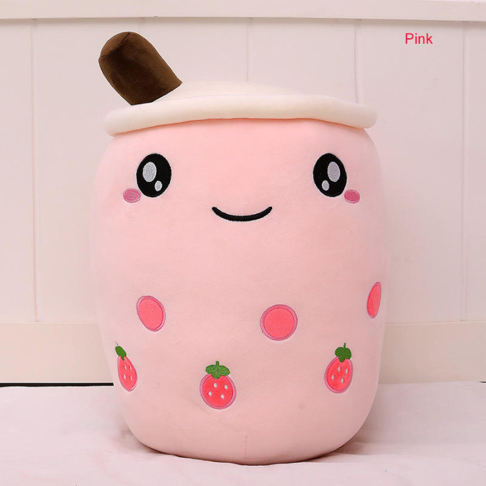 Smiley Boba Milk Tea Plushies Stuffed Pillow Squishy Boba Plush Toy