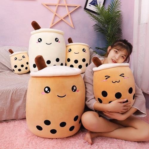 Smiley Boba Milk Tea Plushies Stuffed Pillow Squishy Boba Plush Toy