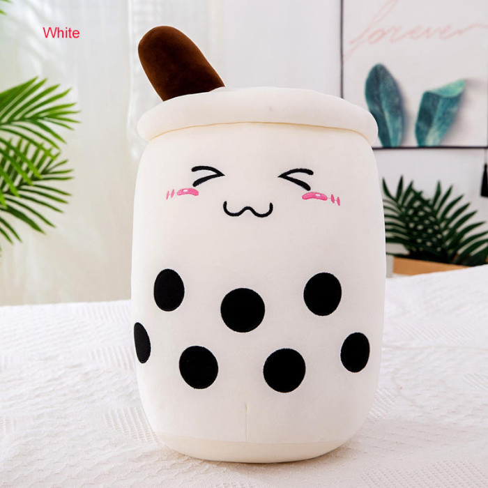 Smiley Boba Milk Tea Plushies Stuffed Pillow Squishy Boba Plush Toy