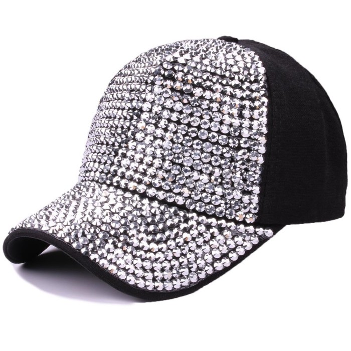 Rhinestone Hats Luxury Baseball Cap Bling Diamond Cap Swag Girl Snap Back Spring Summer Sun Sports Caps