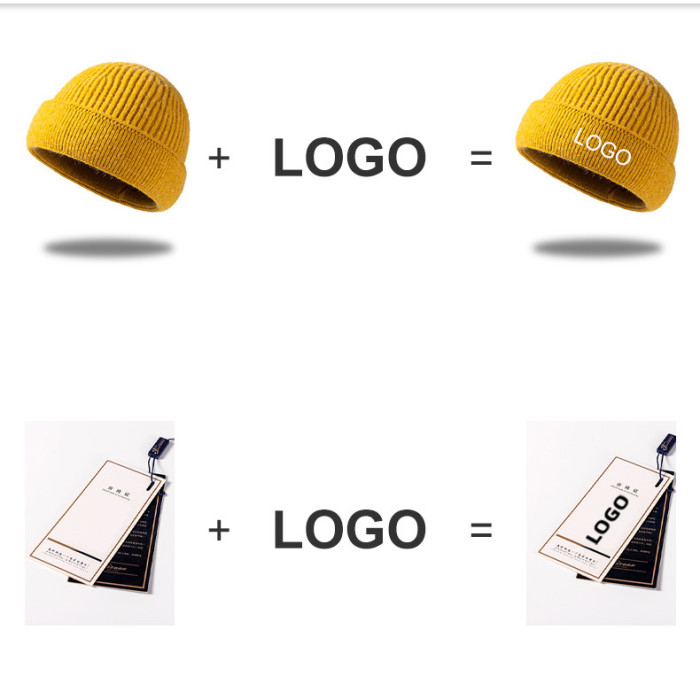 Wholesale Winter Warm Knitted Hats Caps Blank Custom Logo Satin Lined Beanie Hat for Women