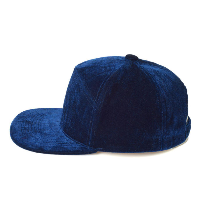 Custom 3D Embroidery Velvet Hat Trucker Caps Winter and Autumn Flat Brim Hip Hop Cap Plain Velvet Snapback Cap