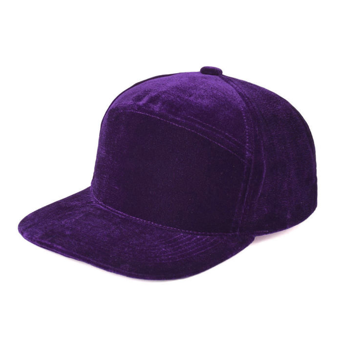 Custom 3D Embroidery Velvet Hat Trucker Caps Winter and Autumn Flat Brim Hip Hop Cap Plain Velvet Snapback Cap