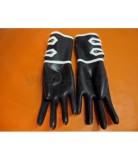 Cheap Sexy Black Latex Gloves With Buckles