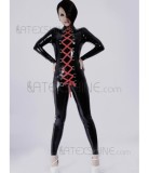 Multi Color Unisex Shaping Lace Up Latex Catsuit