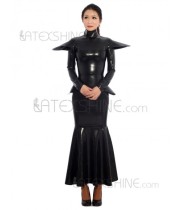 Black Unisex Tunic Unique Latex Dress