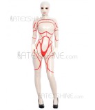 Modern Multi Color Open Eyes Unisex Latex Bodysuit