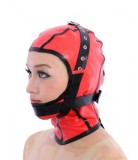 Red Open Face Latex Hoods
