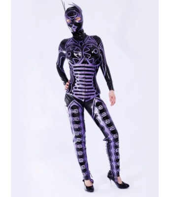 Stylish Multi Color Unisex Bodysuit Latex Catsuit