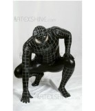 Black Spider Man Men Natural Latex Catsuit