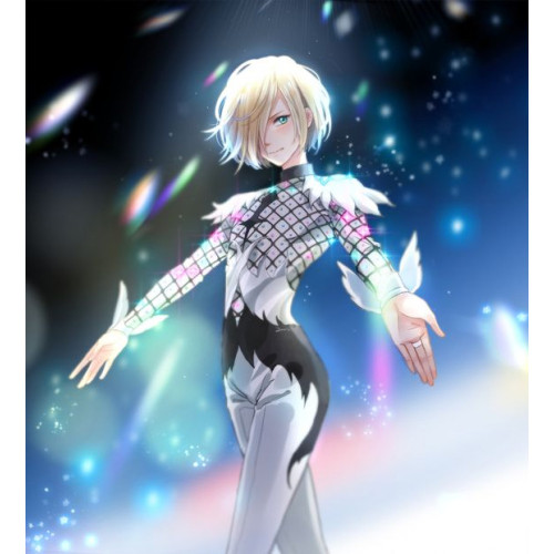 Yuri on Ice Yurio Yuri Plisetsky Agape White Skating Cosplay Costume