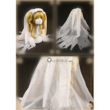 Black Butler Kuroshitsuji Ciel Phantomhive Elizabeth Wedding Bride Groom White Gown Dress Cosplay Costume