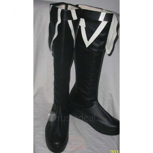BLACK ROCK SHOOTER Male Black Cosplay Boots Shoes3