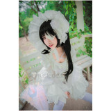 Date A Live Kurumi Tokisaki White Lolita Dress Cosplay Costume