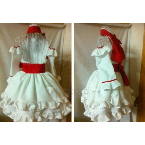 Fairy Tail Wendy Marvell White Lolita Cosplay Dress