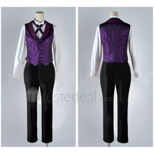 Kuroshitsuji Book of Circus Black Sebastian Michaelis Cosplay Costume