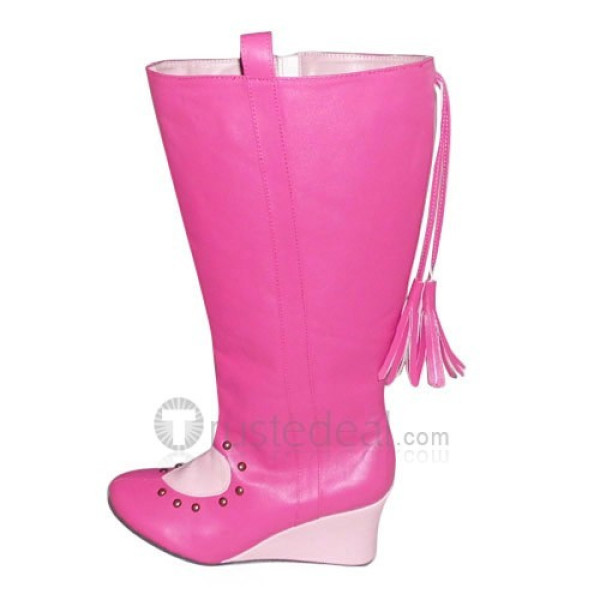 Macross Frontier Sheryl Nome Pink Cosplay Shoes Boots 2
