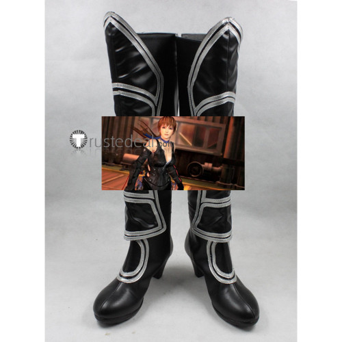 Dead or Alive DOA5 Kasumi Ninja Black Cosplay Boots Shoes