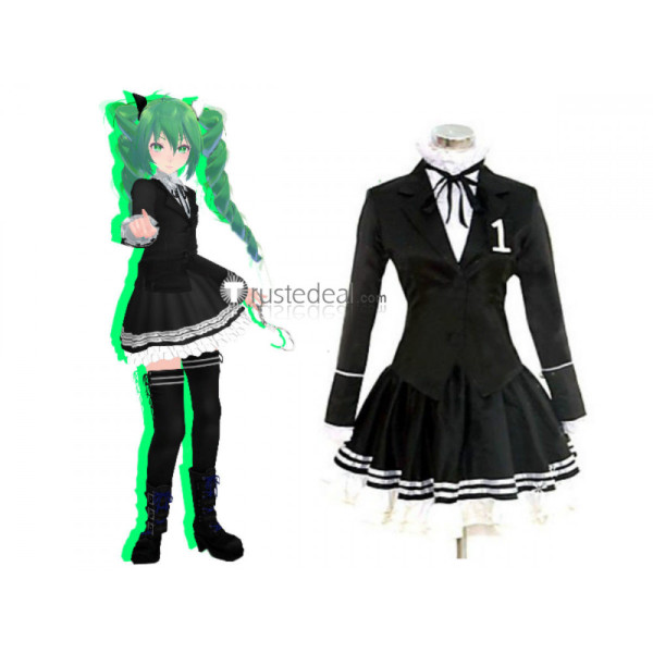 Vocaloid Secret Police Miku Hatsune Black Cosplay Costume