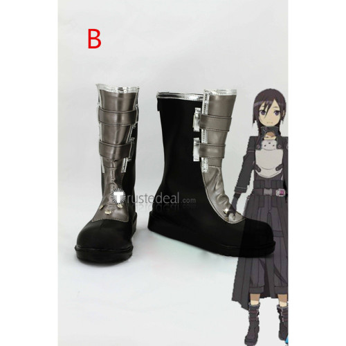Sword Art Online Gun Gale Online GGO Kirigaya Kazuto Kirito Black Cosplay Shoes Boots