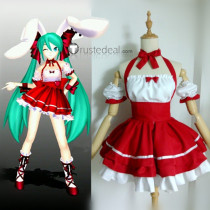 Vocaloid Hatsune Miku Rabbit Girl Bunny Red Cosplay Costume