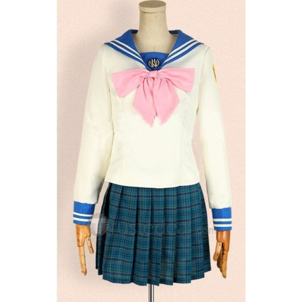 Danganronpa Trigger Happy Havoc Sayaka Maizono School Uniform Cosplay Costume