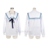 Kyoukai no Kanata Kuriyama Mirai and Ai Shindou White Sailor Uniform Cosplay Costume
