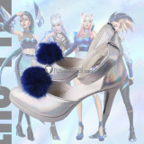 League of Legends KDA New Skins The Baddest ALL OUT Akali KaiSa Ahri Evelynn Black Cosplay Shoes Boots