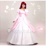 The Little Mermaid Disney Princess Ariel Pink Dress Cosplay Costume