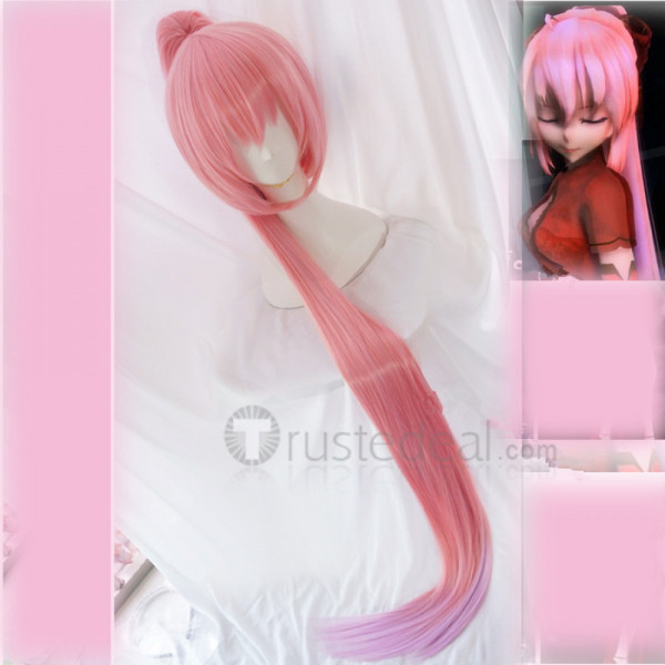 Vocaloid TDA Luka Megurine Pink Purple Cosplay Wig 120cm