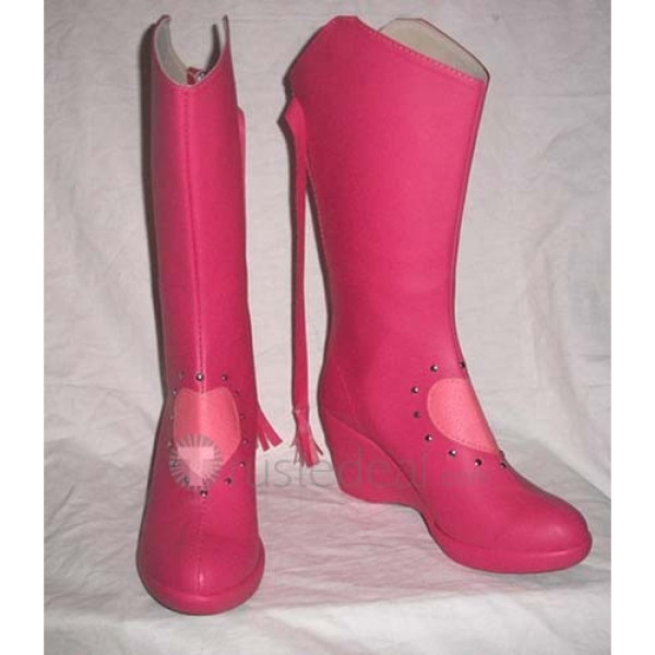 Macross Frontier Sheryl Nome Pink Cosplay Boots Shoes 1
