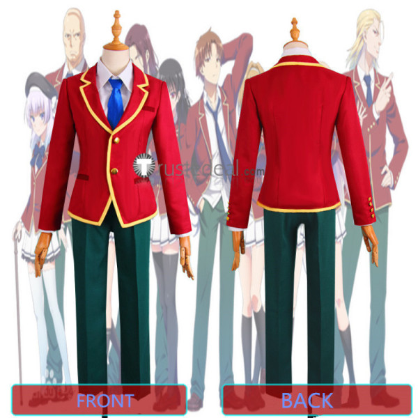 Classroom of The Elite Kiyotaka Ayanokouji Boys Red School Uniform Cosplay Costume