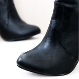 Top quality leather upper PU sole high heel pumps boots(JY826)