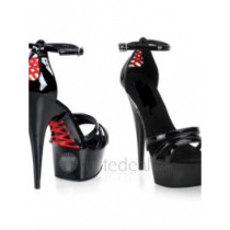 Slick-Surfaced Leather Upper High Heel Open-toes Platform Sexy Sandals(99-34)