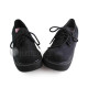 Black High Platform Lolita Shoes