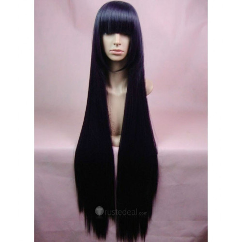 Inu x Boku SS Shirakiin Ririchiyo Dark Purple Cosplay Wig (100cm)