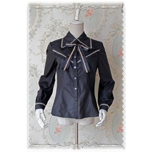 Infanta Black Long Sleeves Lolita Blouse