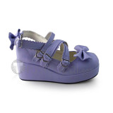 Purple Bow Straps Lolita Platform Shoes
