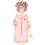 Cardcaptor Sakura Kinomoto Sakura Pink Pajamas Cosplay Costume