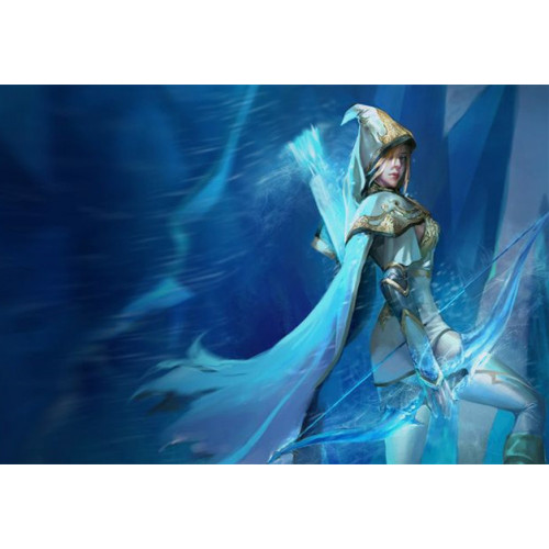 League of Legends LOL Freljord Ashe White Cosplay Costume