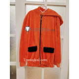 Kakegurui Gambler Runa Yomozuki Orange Fluffy Coat Hoodie Cosplay Costume