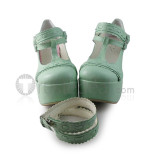 Sweet Green T-straps Lolita Shoes