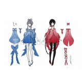 Vocaloid Luotianyi and YueZheng Ling Fish and Magpie Blue and Red Cosplay Costume