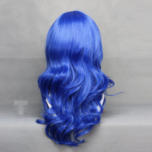 Fairy Tail Juvia Lockser Long Navy Blue Curly Cosplay Wig
