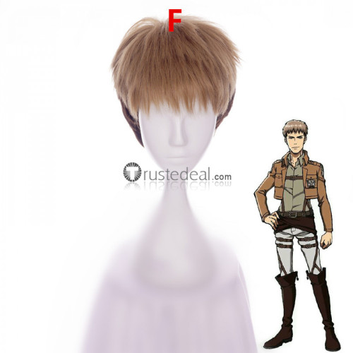 Attack on Titan Shingeki No Kyojin Eren Armin Jean Levi Erwin Black Brown Blonde Cosplay Wigs