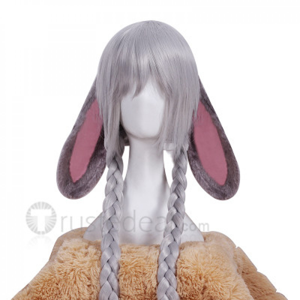 Details about   I4 Adult ZooTopia Officer Judy Hopps Gray Silver Long Bradded Costume Wigs Kits 