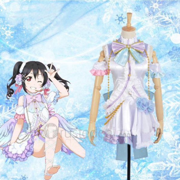 Love Live Nico Yazawa White Valentine Angel Cosplay Costume