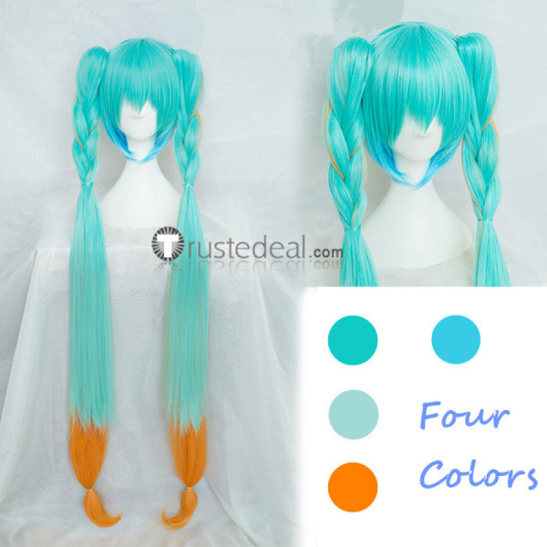 Vocaloid Trick or Miku Halloween Long Blue Cosplay Wig